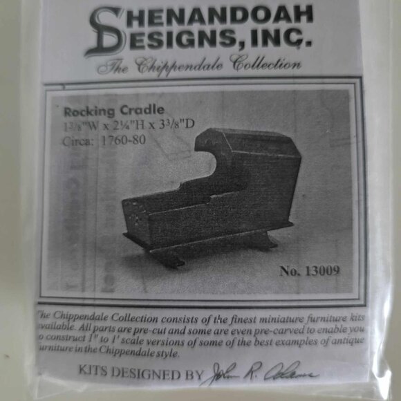 NWT Houseworks Shenandoah Designs Rocking Cradle Doll House Miniature Kit - Picture 2 of 4